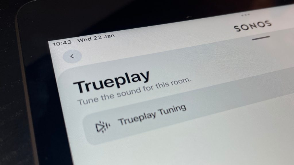 Trueplay Tuning in app