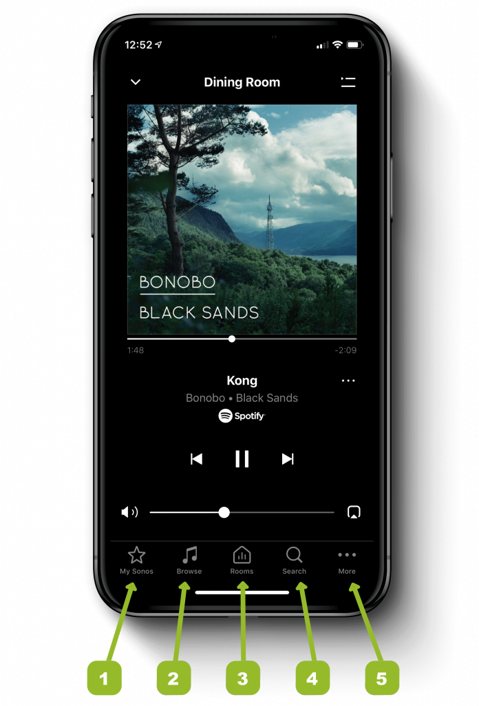 Sonos music store on my phone