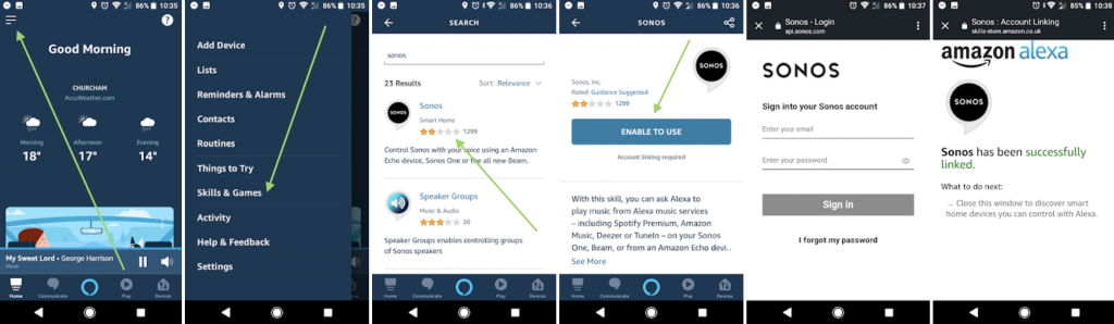 sonos beam enable alexa