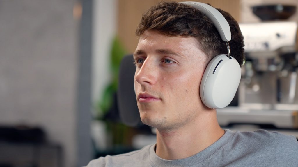 Man wearing Sonos Ace headphones