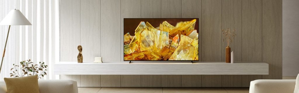 Sony X90L TV on a media unit