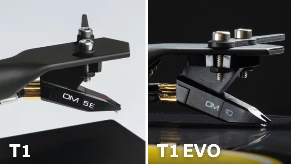 Pro-Ject T1 and Pro-Ject T1 EVO Cartridges side by side