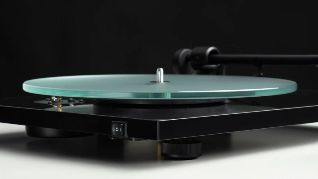 Pro-Ject T1 EVO on a table from the side